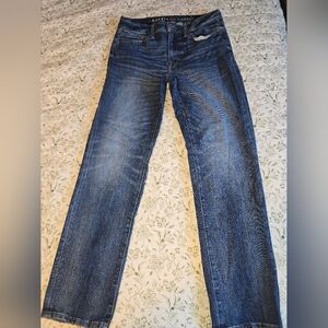 American Eagle Outfitters Men's Dark Blue Straight Jeans